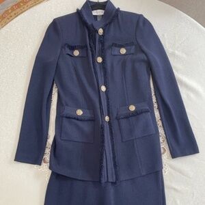 St John knit jacket & dress Both Size 4, Blue